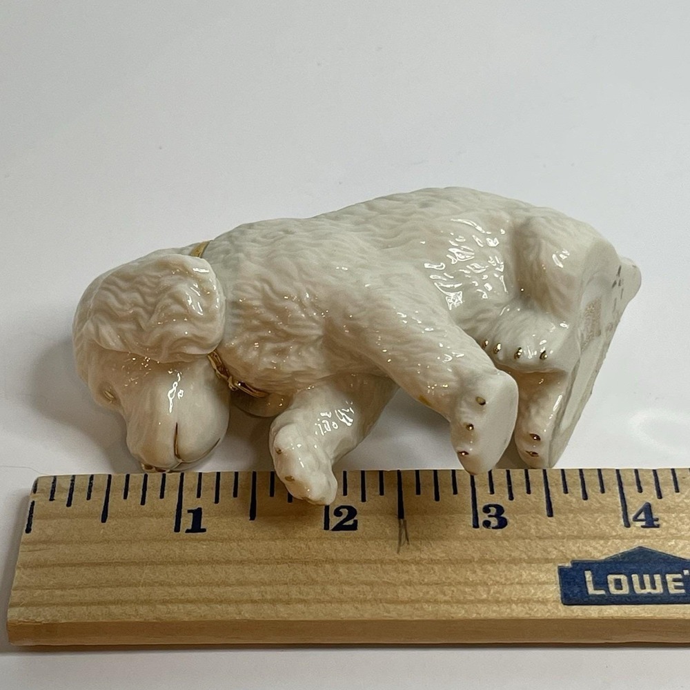 Lenox Ivory Porcelain Spaniel Puppy Dog Figurine Trimmed Gold Brown Cocker - Picture 6 of 7